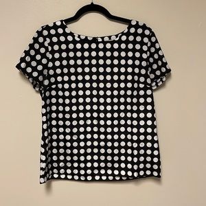 J Crew Polka Dot Short Sleeve Blouse Size Small